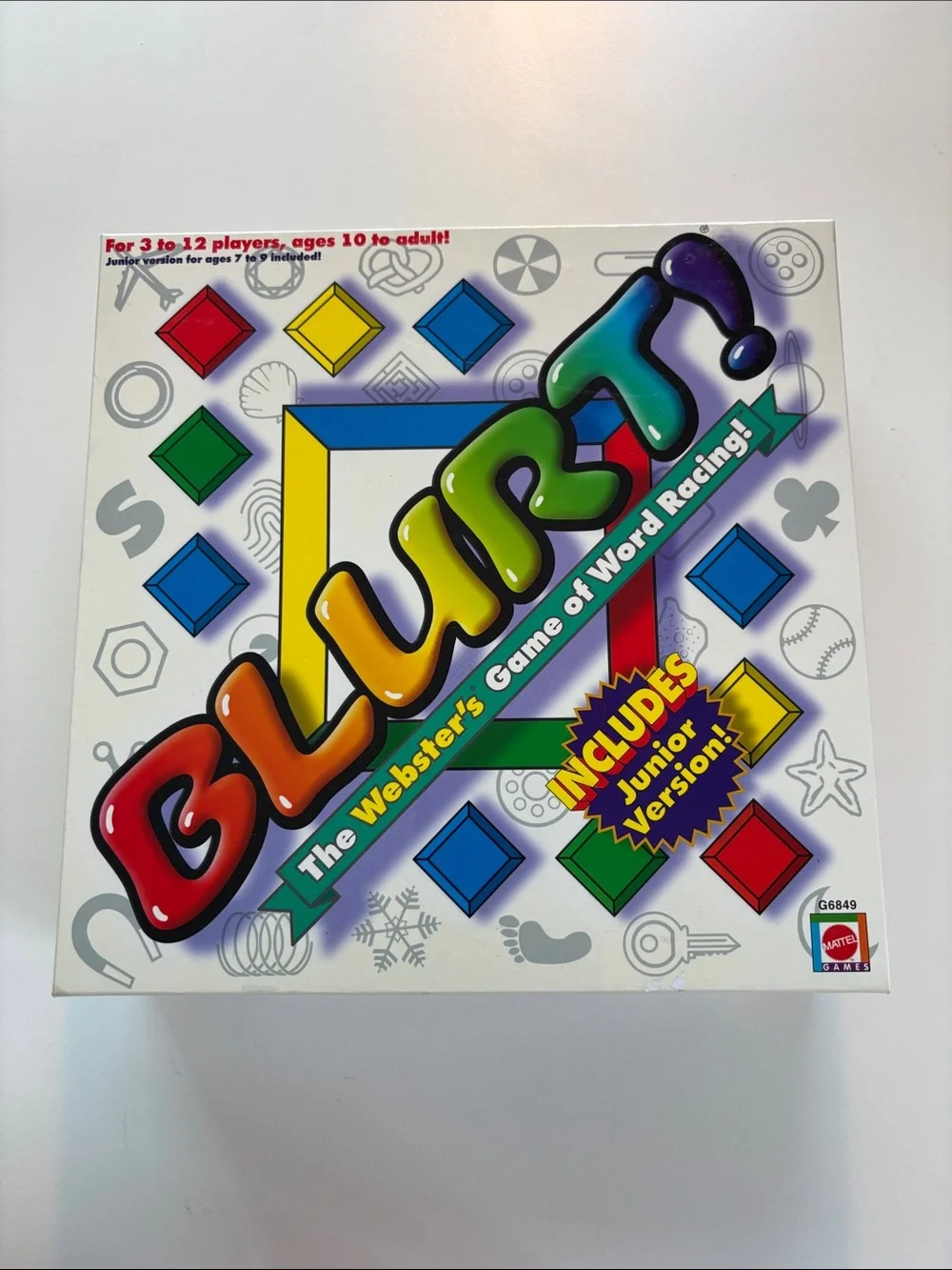 Mattel Blurt! Board Game - Red, Yellow, Blue, Green, Purple, Black